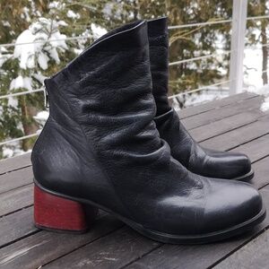 Funky leather ankle boots